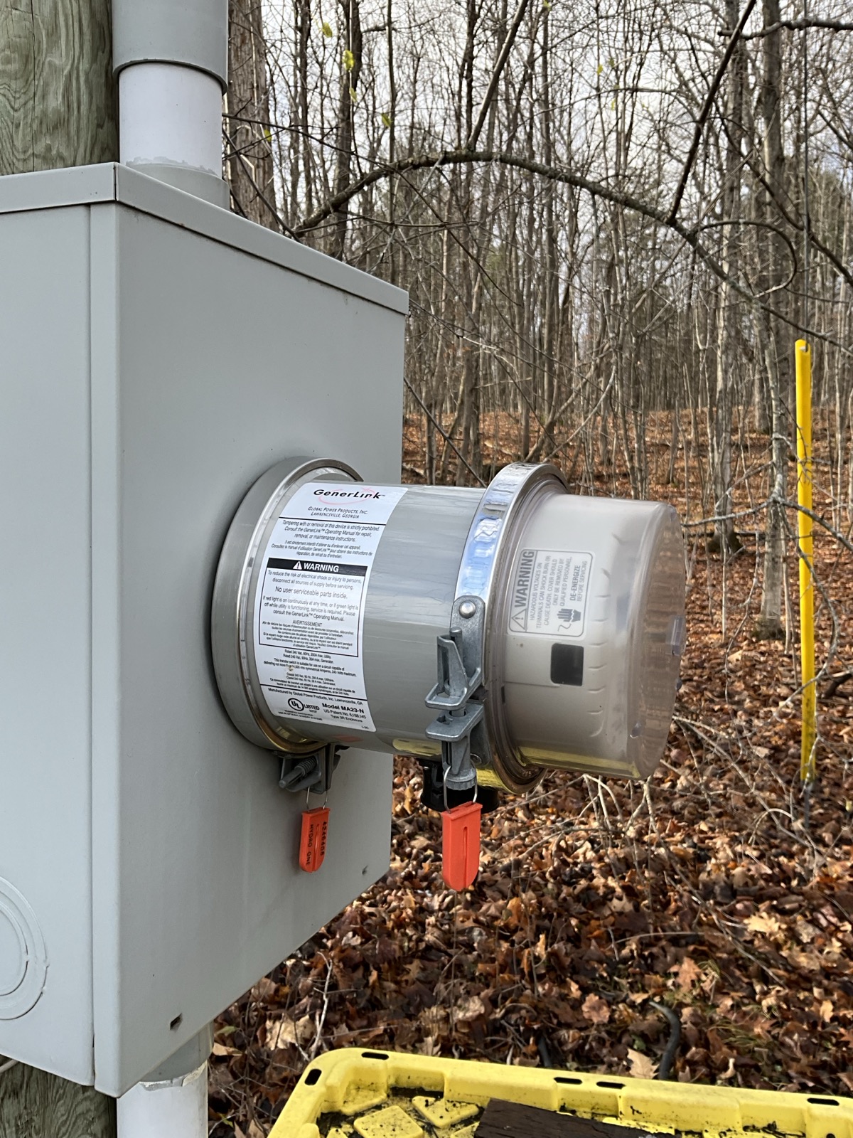 GenerLink transfer system installed on a home electrical meter